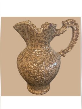Vintage Brown Ceramic Pitcher
